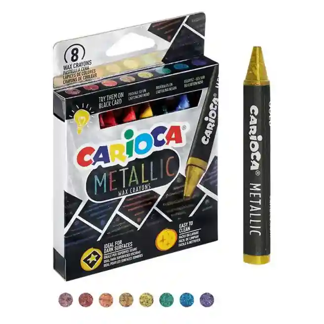 Creioane din ceară Carioca Metallic 8 culori