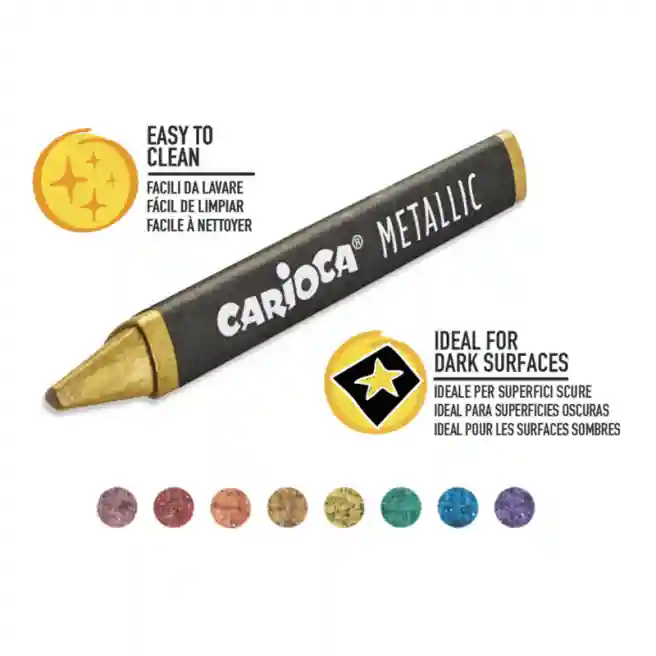 Creioane din ceară Carioca Metallic 8 culori
