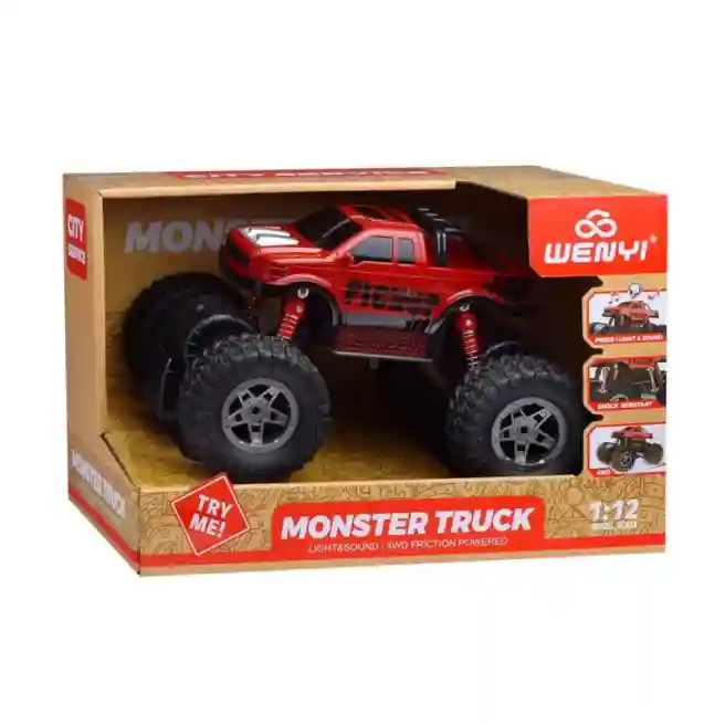 WY Mașină „Monster truck” 4WD, roșu, (lumină, sunet), cod 57921