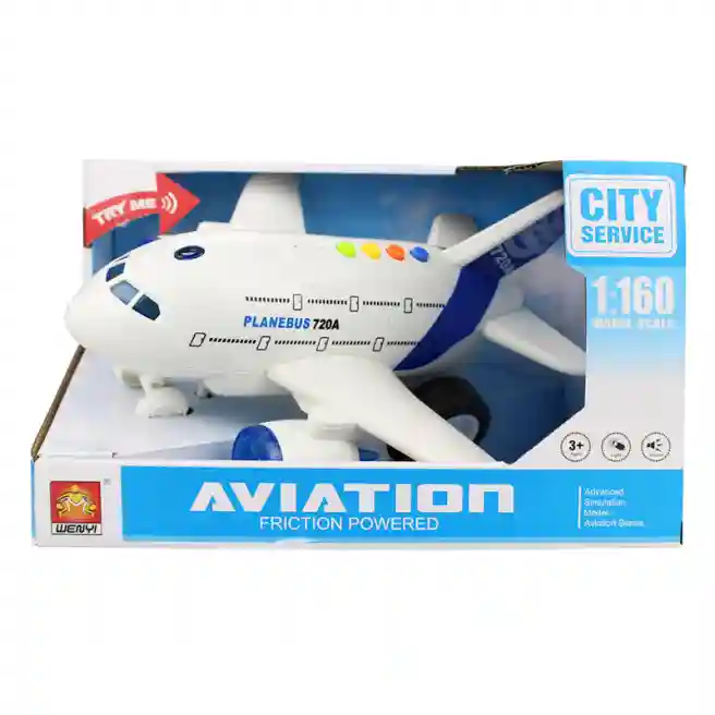 WY Avion cu inerție 1:160 "Planebus 720A" (lumini, sunete), cod 36201