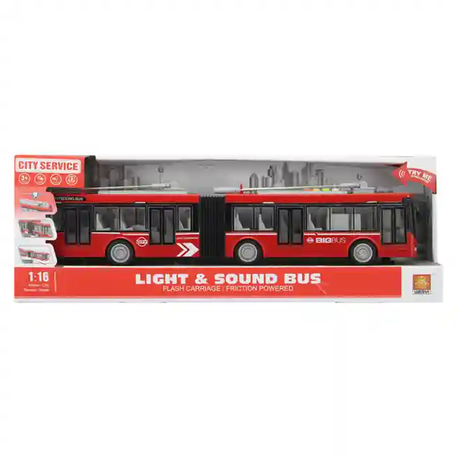 WY Troleibus cu inerție "Double Articulated Trolleybus" (lumini, sunete), cod 36211