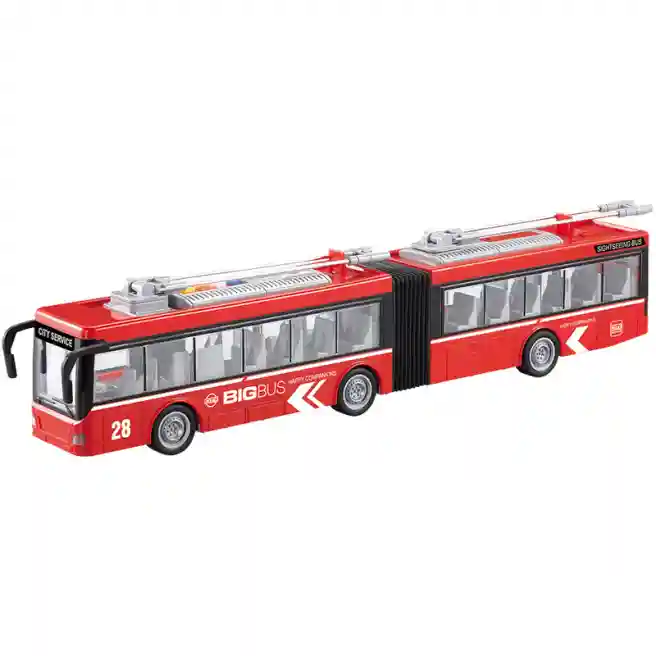 WY Troleibus cu inerție "Double Articulated Trolleybus" (lumini, sunete), cod 36211