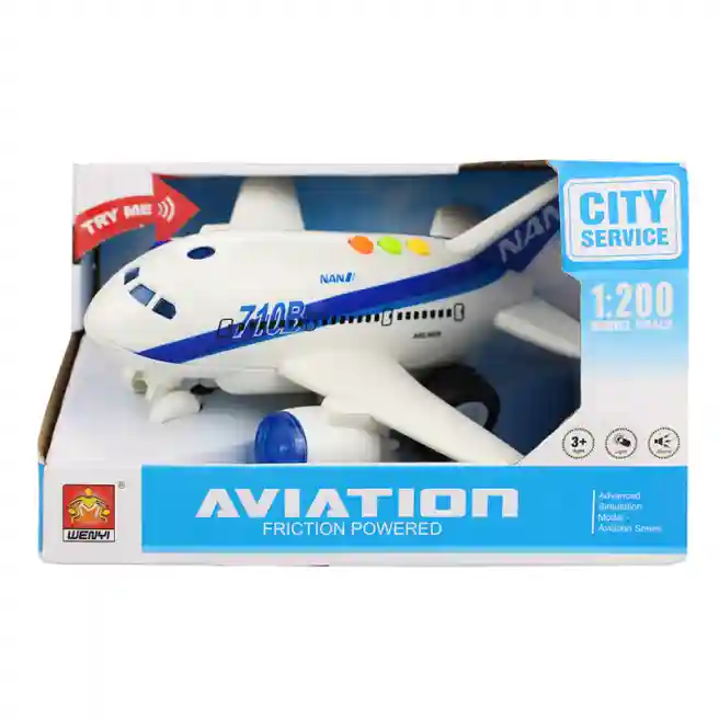 Avion cu inerție 1:200 "Planebus 710B" (lumini, sunete), cod 36229