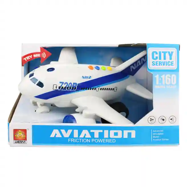 WY Avion cu inerție 1:160 "Planebus 720B" (lumini, sunete), cod 36230