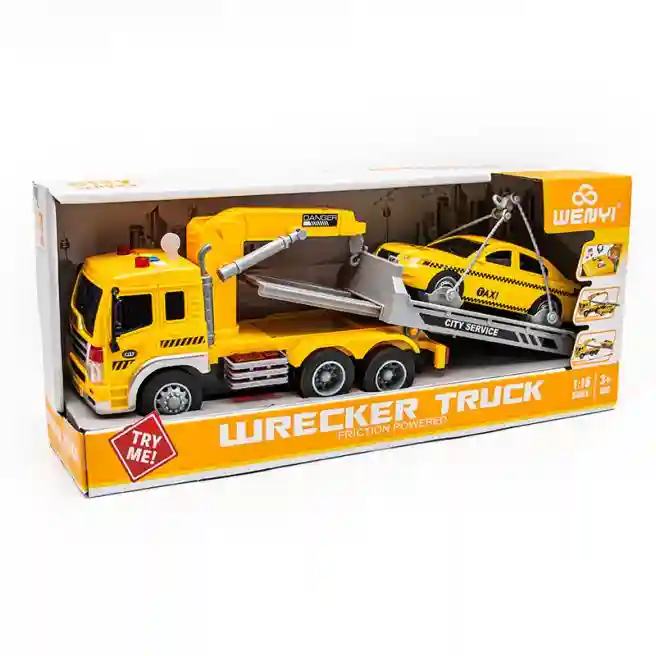 WY Camion cu inertie 1:16 (lumini,sunete), galben cod 51019