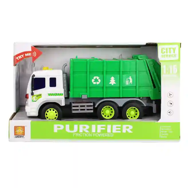 WY Машина инерционная 1:16 "Sanitation Truck" (свет, звук), код 36251