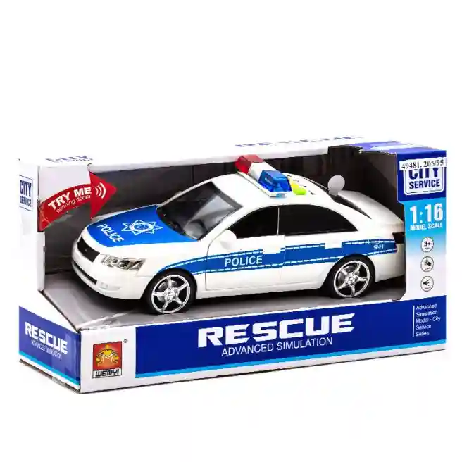 WY Машина инерц. 1:16 "Police Car" (свет,звук), код 49481