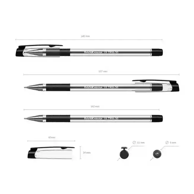 Ручка шариковая Erich Krause 0,7мм,ULTRA L-30, черный