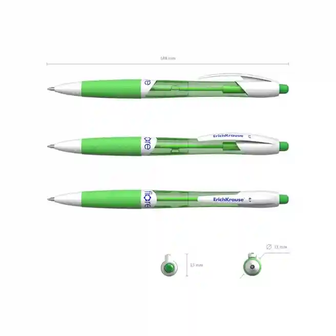 Pix roller cu buton Erich Krause Fiore albastru, 0,7 mm