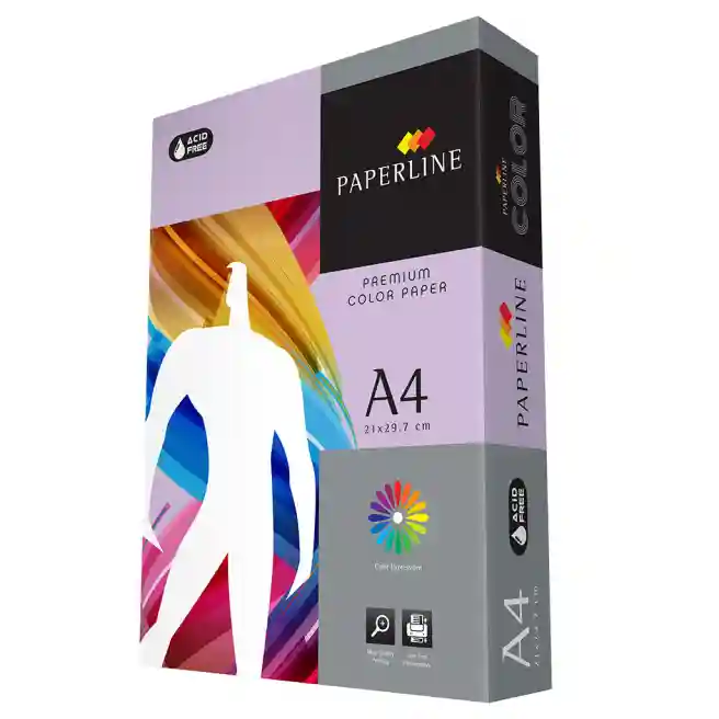 Бумага цветная A4 Paperline LAVENDER, 80 гр., пастель, сиреневая