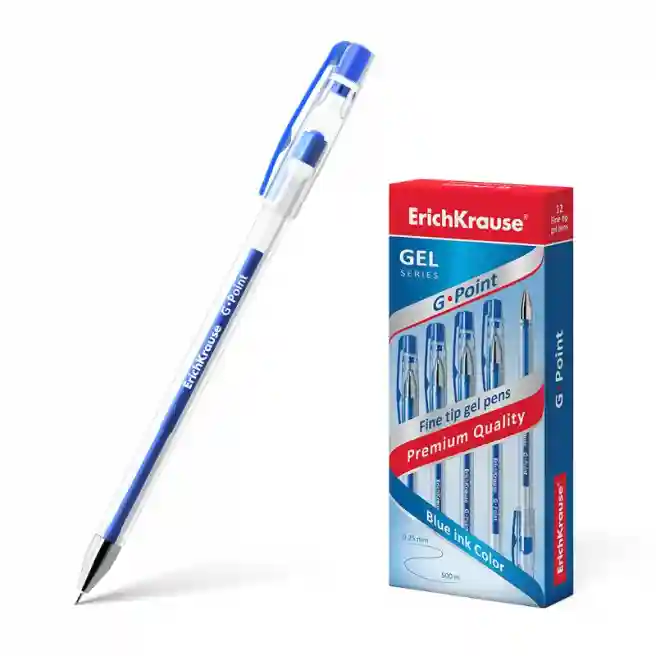Ручка гелевая Erich Krause  G-POINT синяя 0,38 mm