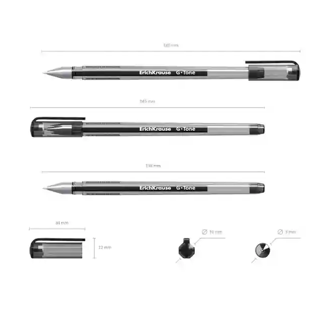 Ручка гелевая Erich Krause G-TONE, черный, 0.5 mm