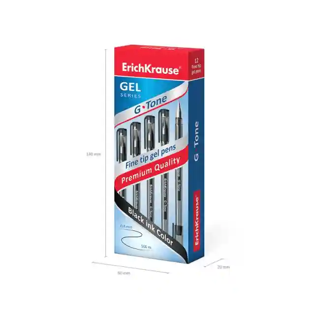 Ручка гелевая Erich Krause G-TONE, черный, 0.5 mm