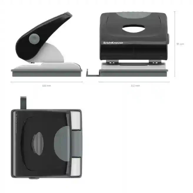Perforator Erich Krause ELEGANCE (30 foi), negru