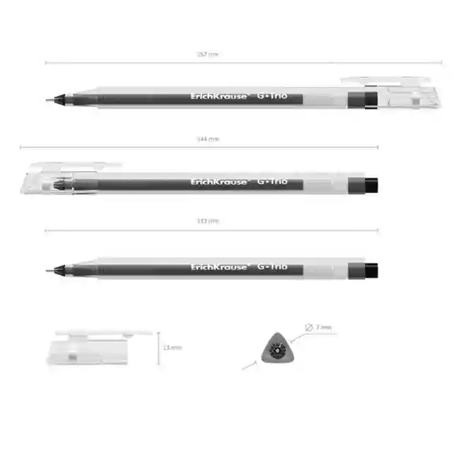 Pix cu gel ErichKrause 0,5 mm G-Trio, negru