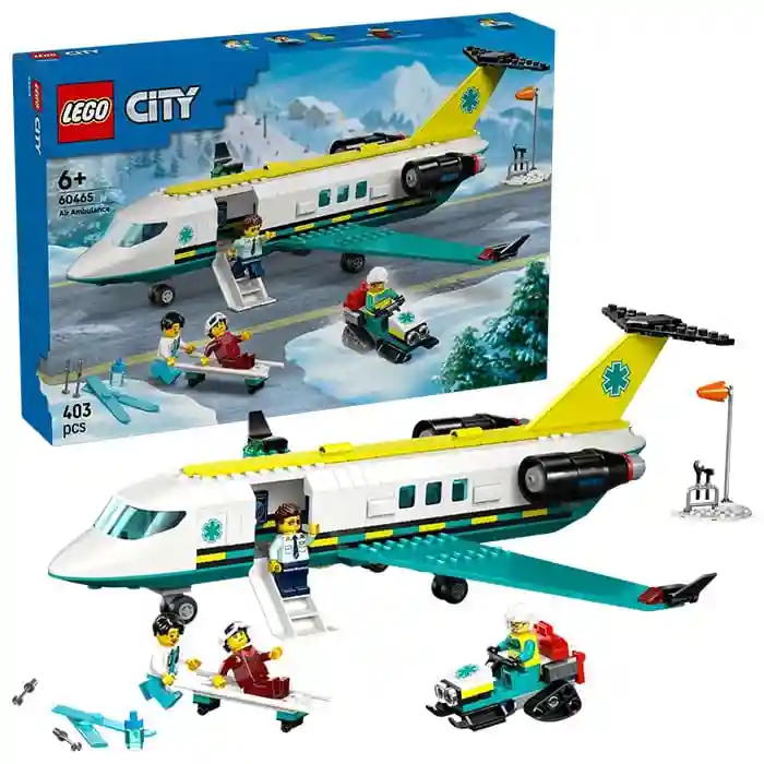 Constructor LEGO City Emergency Air Ambulance Airplane, art. 60465