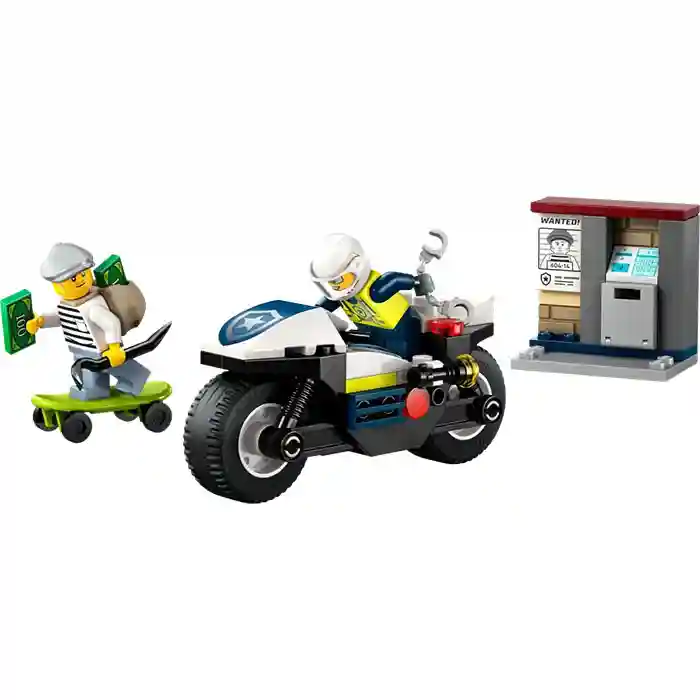 Constructor LEGO City Police Motorcycle Chase, art. 60455