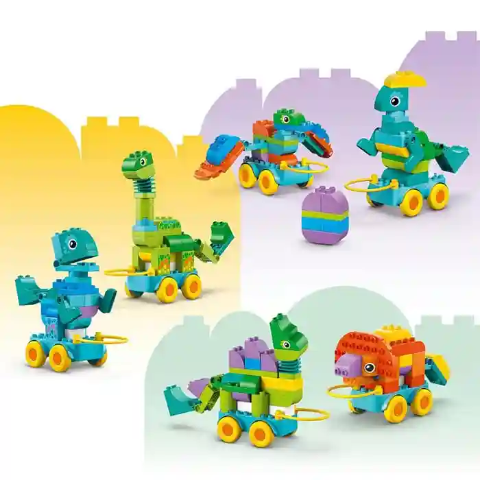 Constructor LEGO Duplo 3in1 Dinosaurs on Wheels, art. 10451