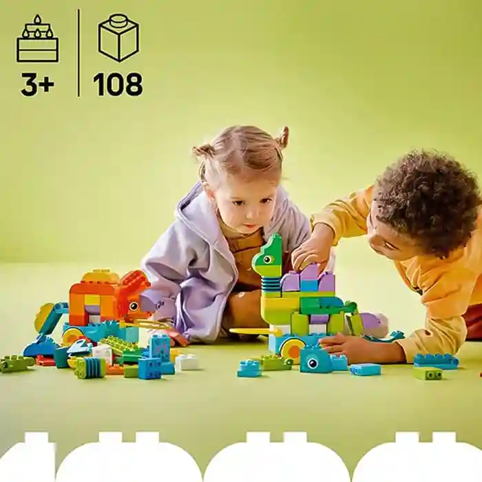 Constructor LEGO Duplo 3in1 Dinosaurs on Wheels, art. 10451
