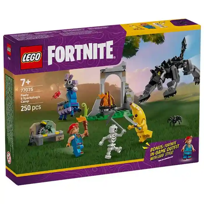 Constructor LEGO Fortnite Peely & Sparkplugs Camp, art. 77075