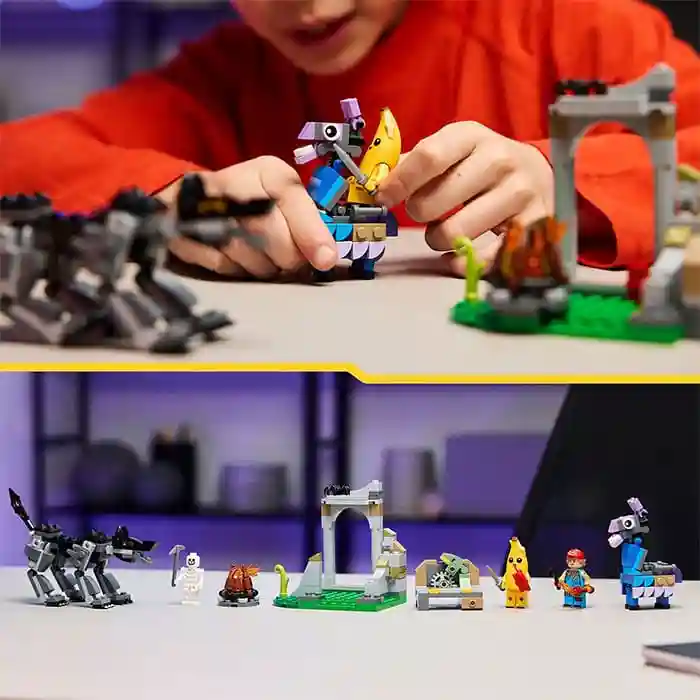 Constructor LEGO Fortnite Peely & Sparkplugs Camp, art. 77075
