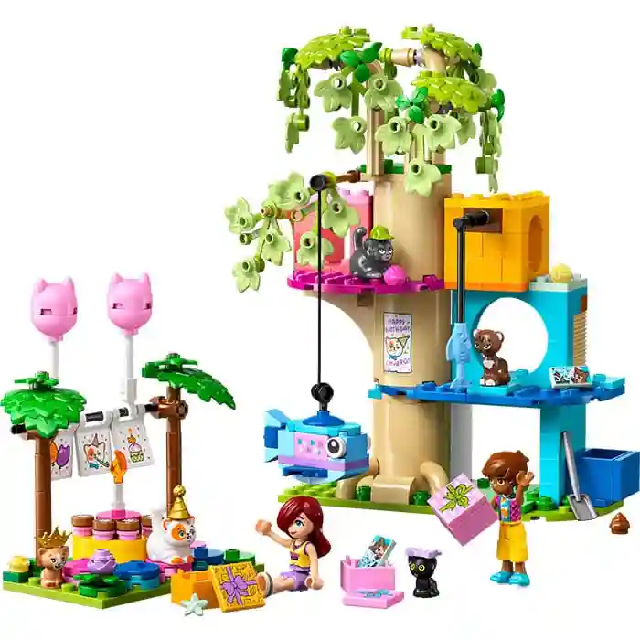 Constructor LEGO Friends Cat Birthday Party & Tree House, art. 42666