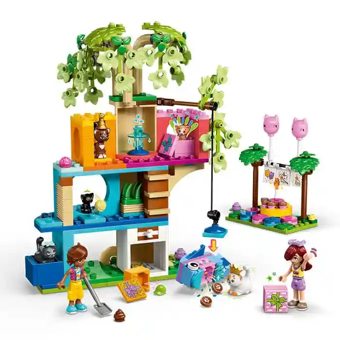 Constructor LEGO Friends Cat Birthday Party & Tree House, art. 42666