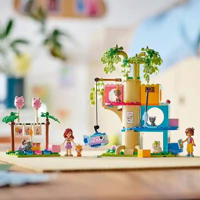 Constructor LEGO Friends Cat Birthday Party & Tree House, art. 42666