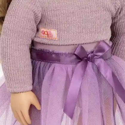 BTT Papusa Savanna in ballet tutu violet, cod 50258