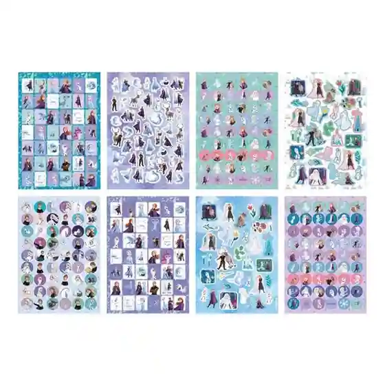 Frozen Set cu stickere sclipitoare, A5, 8 file