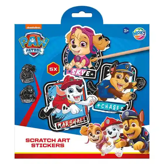 Paw Patrol Stickere scratching 5 buc + stilou