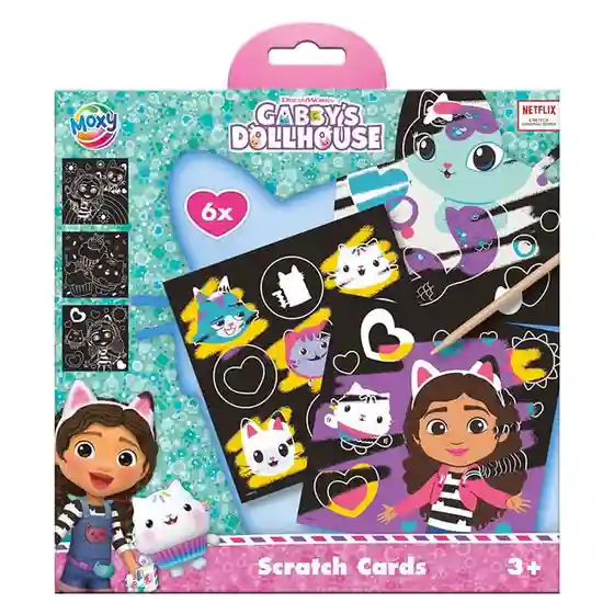 Gabbys Dollhouse 6 cărți scratching 19,5x19,5 cm + stilou