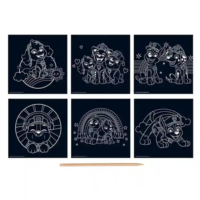 Paw Patrol 6 carduri scratching 19,5×19,5 cm