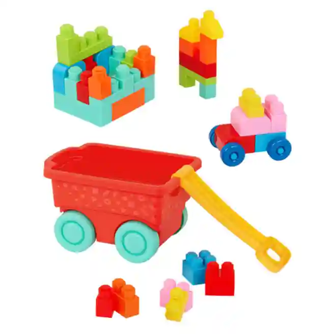BTT Set Cărucior cu constructor, rosu, cod 60396