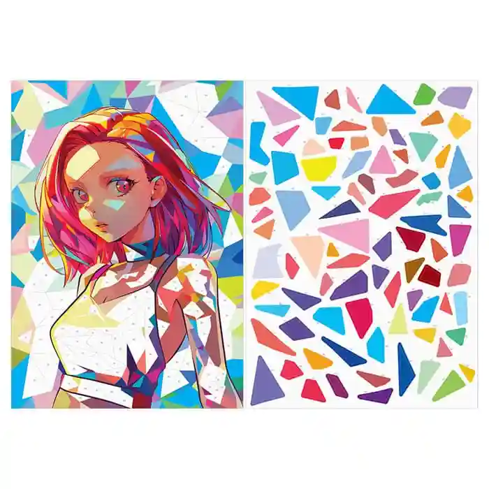 Tri Sova „Anime” aplicare autocolant, A4, 2 baze, plic cartonat