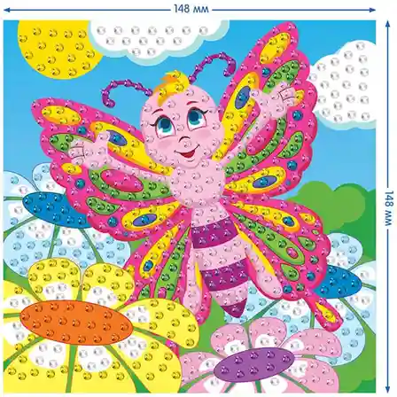 Mozaic din strasuri Multi-Pulti "Fluture"