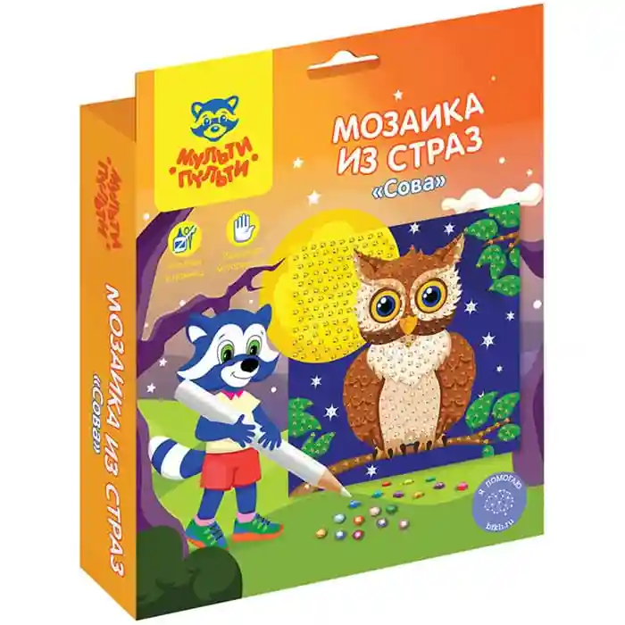 Mozaic din strasuri Multi-pulti "Bufniță"