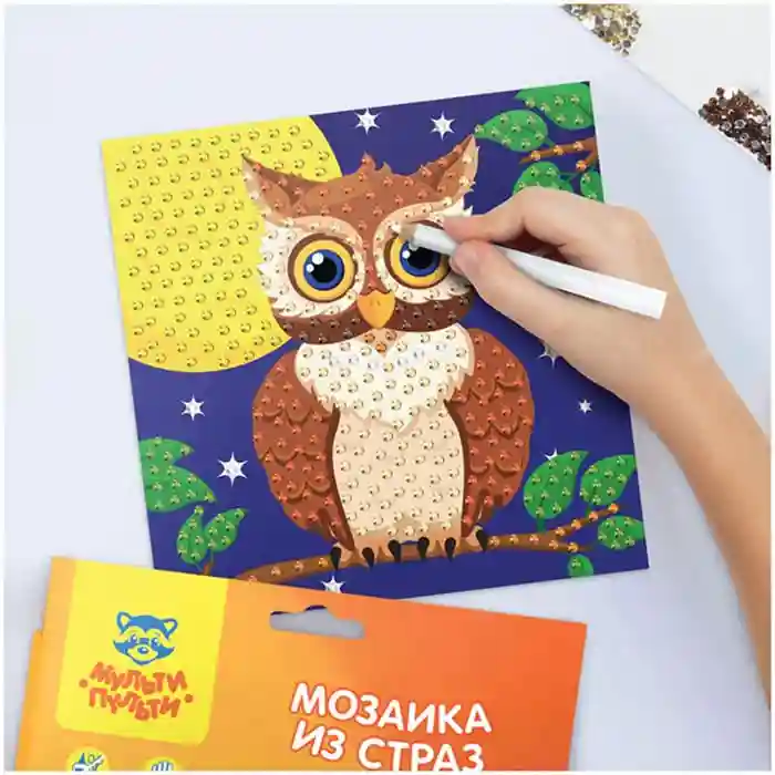 Mozaic din strasuri Multi-pulti "Bufniță"