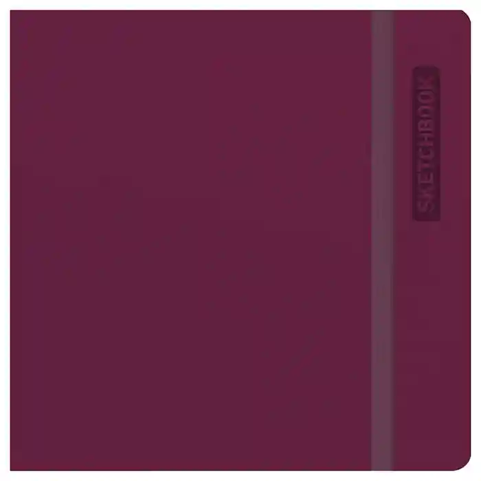 Caiet de schițe pentru acuarelă 40 foi, 145x145 BG "Bright. Berry", piele artificială, cu bandă elastică, 200 g/m2