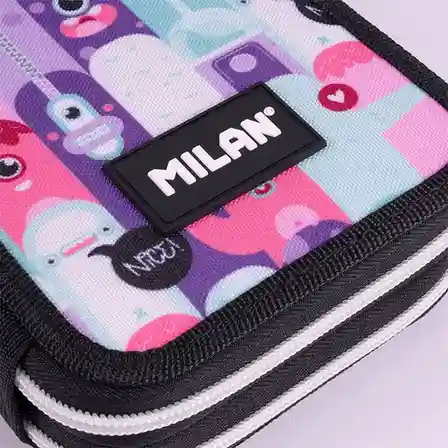 Penar școlar Milan "Aliens" cu 2 compartimente, echipat