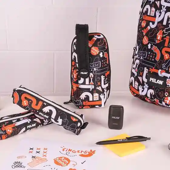 Penar școlar Milan "Fingers" cu 4 compartiment, echipat