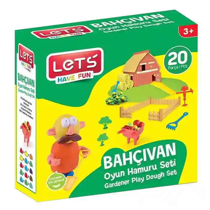 Set masă de modelat "Gardener Set, 12 forme, 8*20 gr., cod 61744