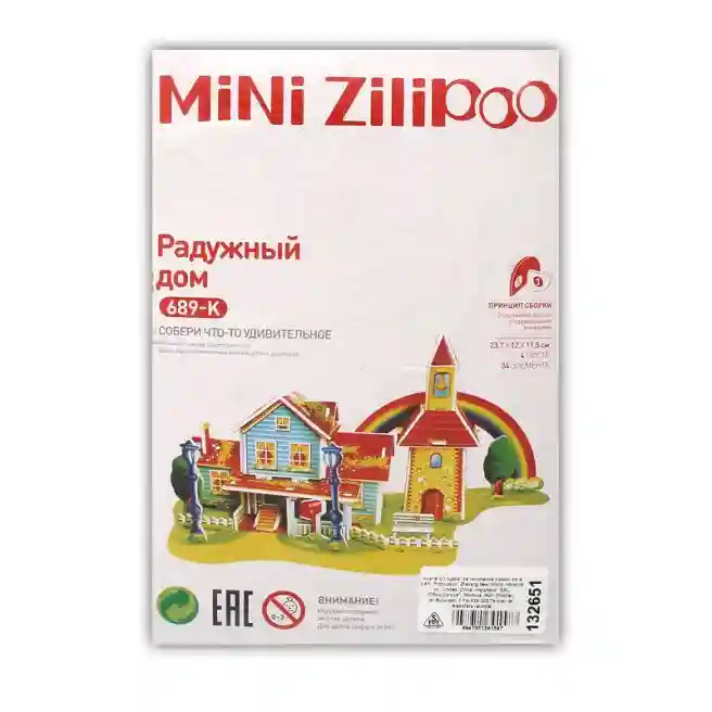 3D-puzzle Zilipoo "Rainbow House", cod 132651