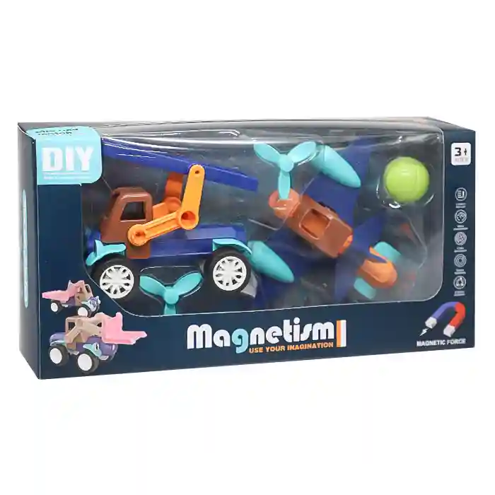 Set de construcții cu magnet, propeller albastru, cod 851037