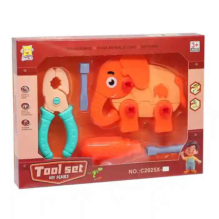 Set de construcție Elefant cu unelte, cod 852010