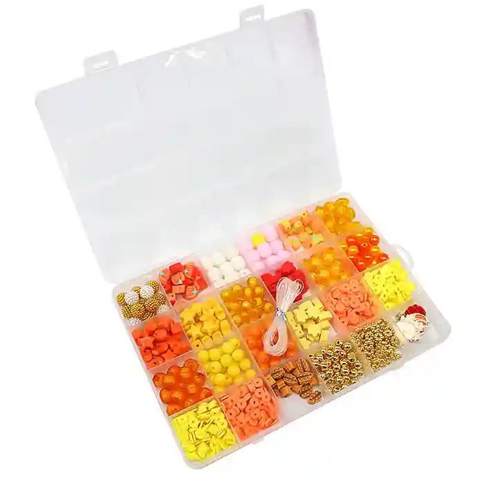 Set pentru crearea brățărilor cu 24 de tipuri de mărgele, cod 852011