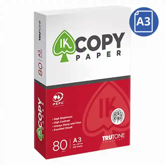 Hârtie pentru tehnica de birou IK Copy A3 (80 gr/m, 500 foi) clasa A
