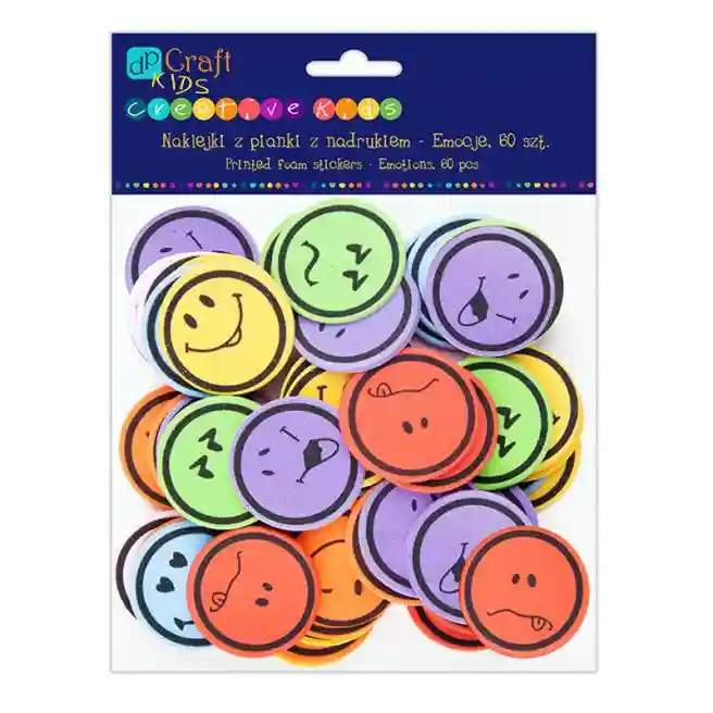 Abțibilduri de PVC cu desen Emoții 60 buc.