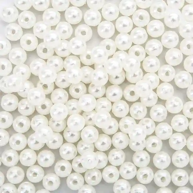 Perle de decor 8mm 40gr. alb