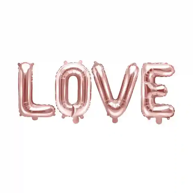 Шар фольгированный LOVE, розовое золото AIR